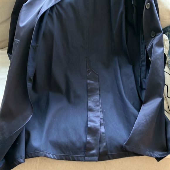 Prada navy blue shiny trench coat - size 8-10 - Picture 6 of 9